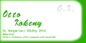 otto kokeny business card